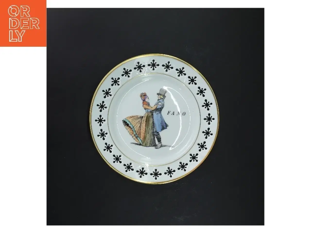 Billede 1 - Porcelænstallerken med illustration fra Bing & Grøndahl (str. Ø 22 cm)