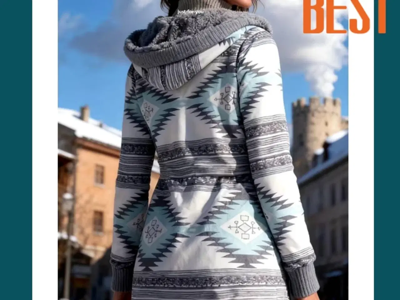 Billede 5 - Tilbud: Printet strik cardigan !