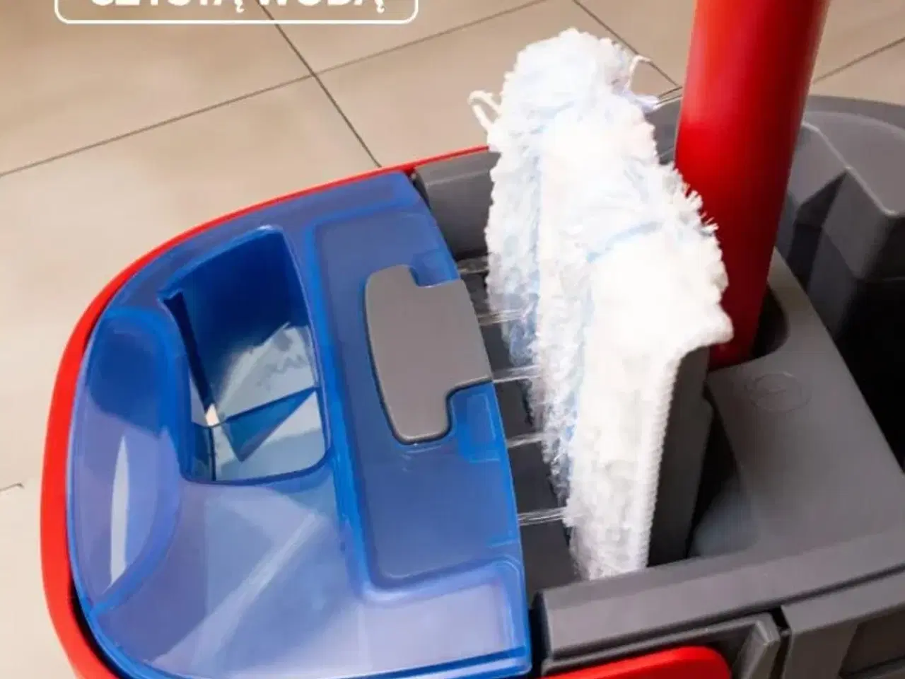 Billede 5 - Gulvmoppe flad – Vileda H2Pro med spand