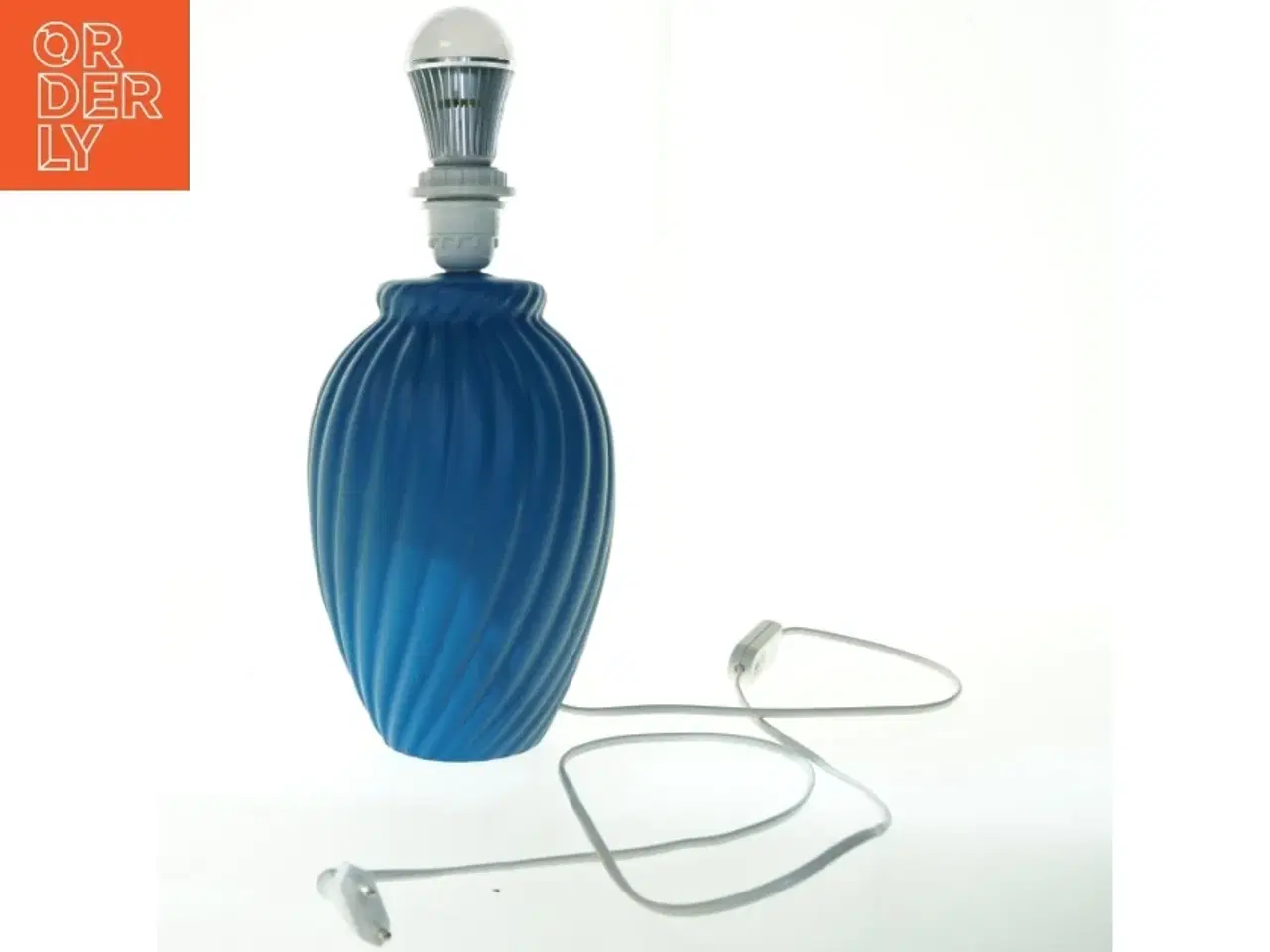 Billede 2 - Blå bordlampe (str. Skærm Ø42 cm)