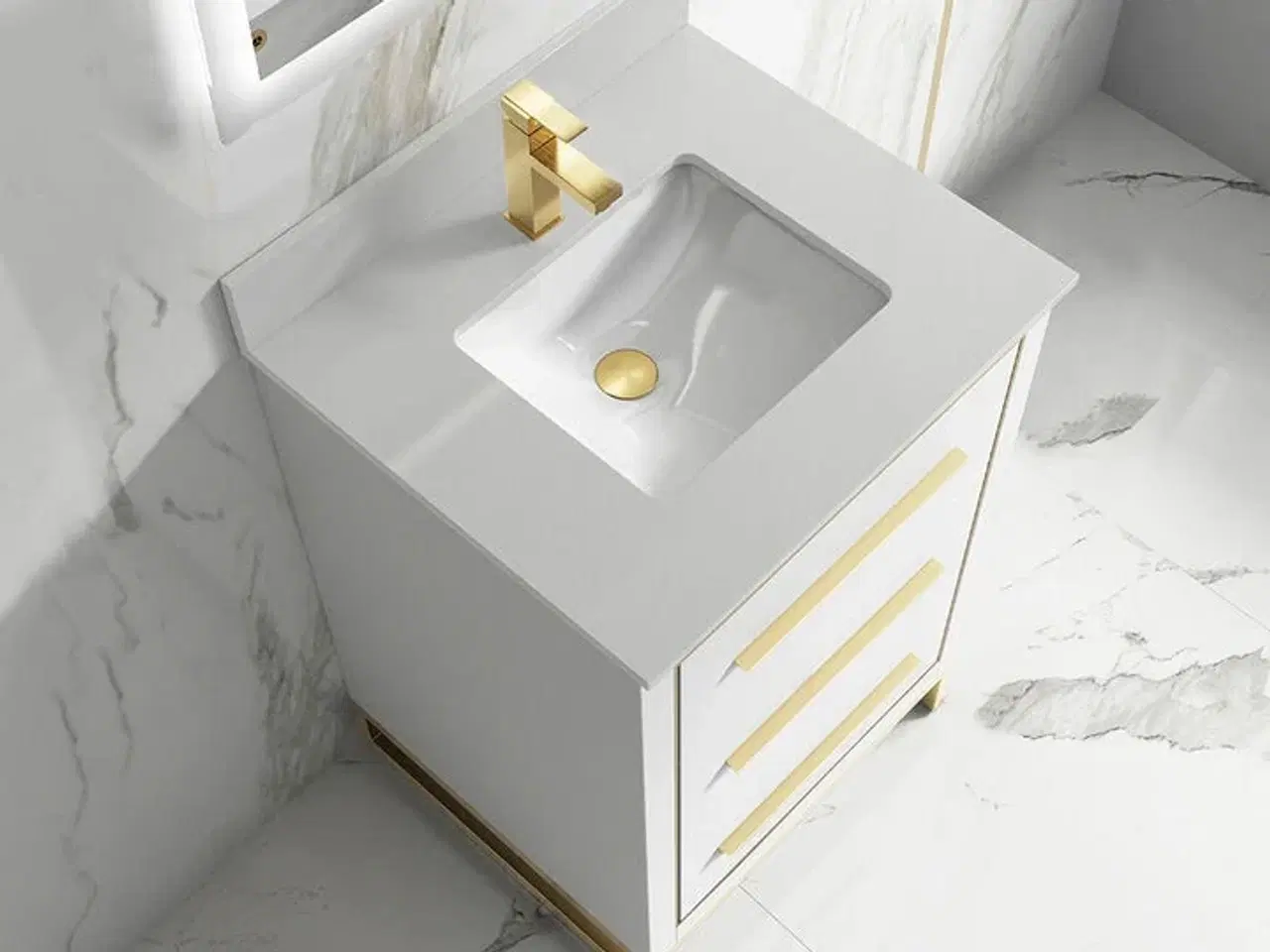 Billede 3 - Baderumsmøbel, Colombia, White, 60