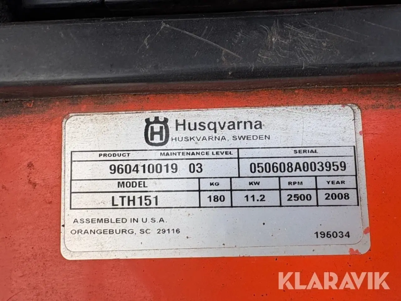 Billede 5 - Græsslåmaskine Husqvarna LTH151