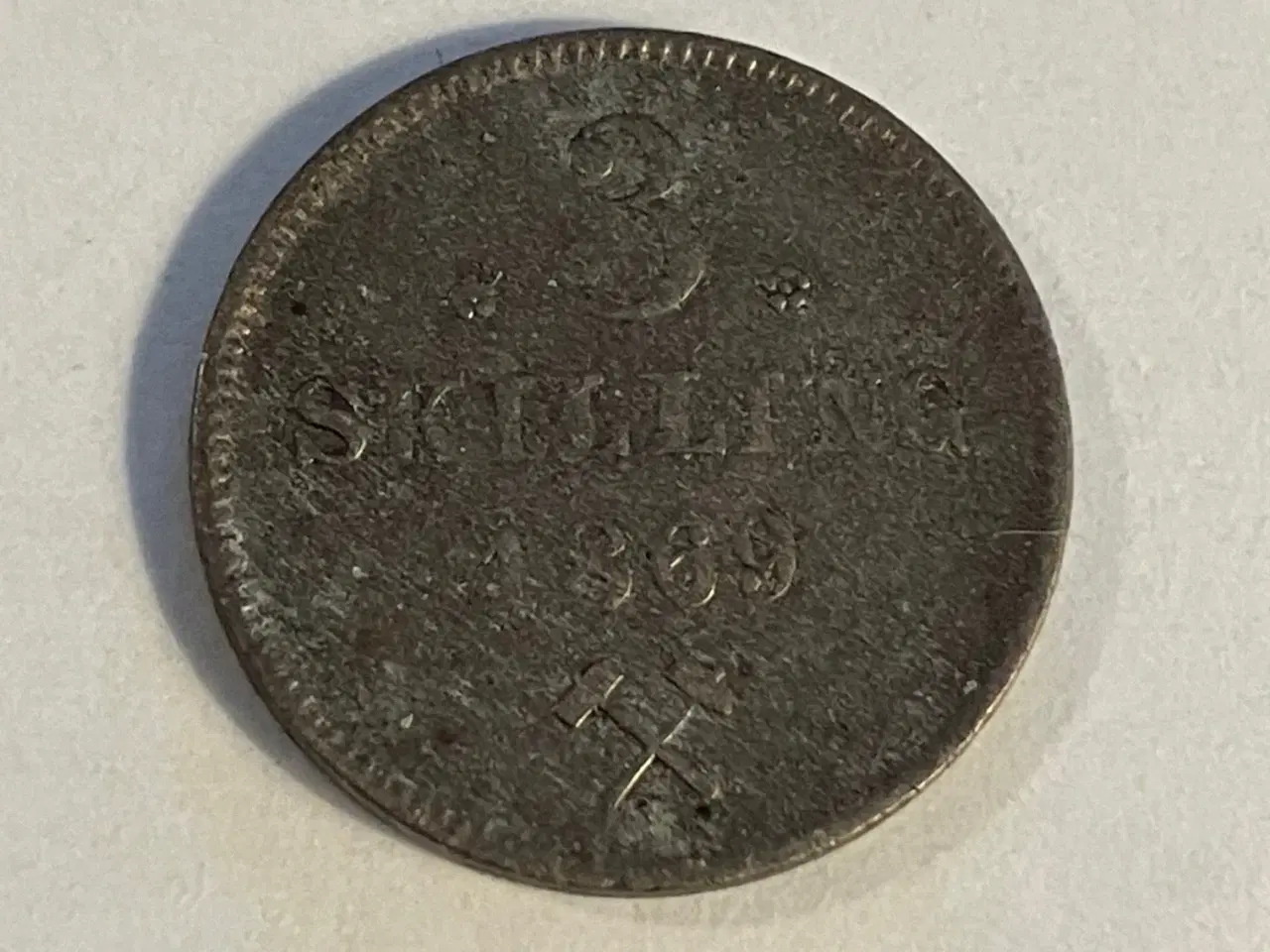 Billede 1 - 3 Skilling 1869 Norge
