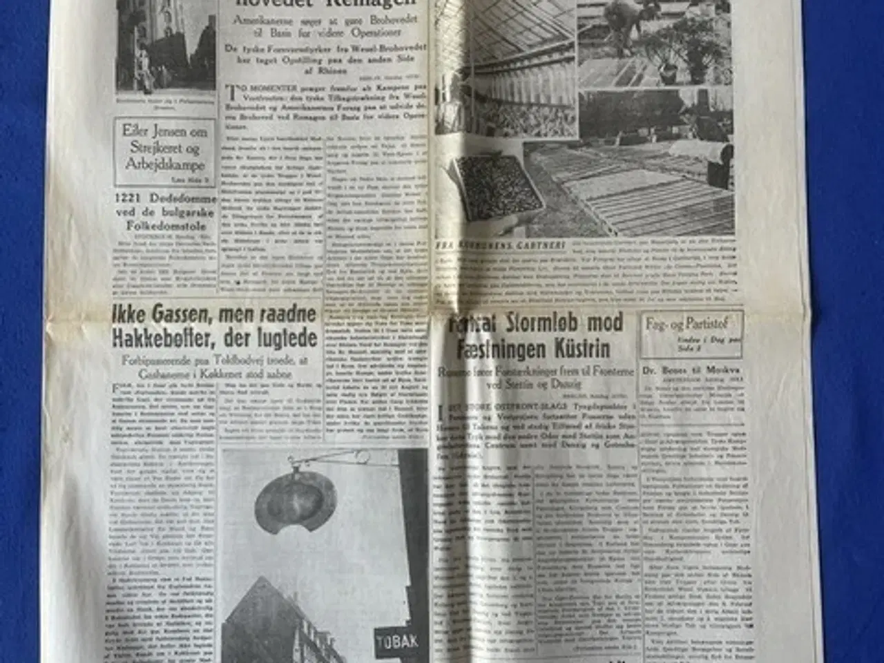 Billede 1 - Avis - Social Demokraten - 12. Marts 1945 - Dramatiske Kampe