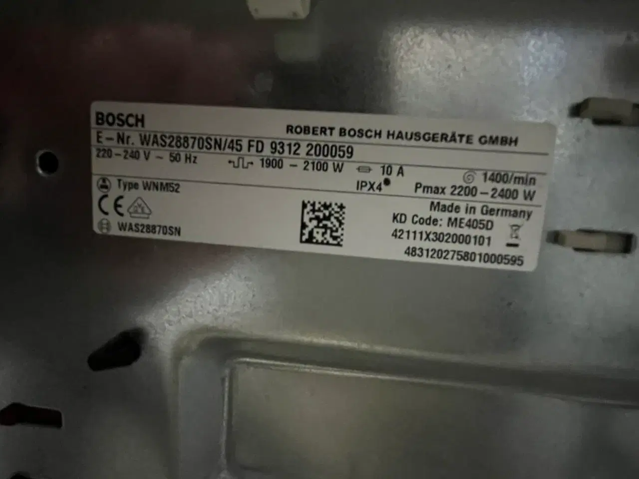 Billede 5 - Vaskemaskine, brugt  BOSCH