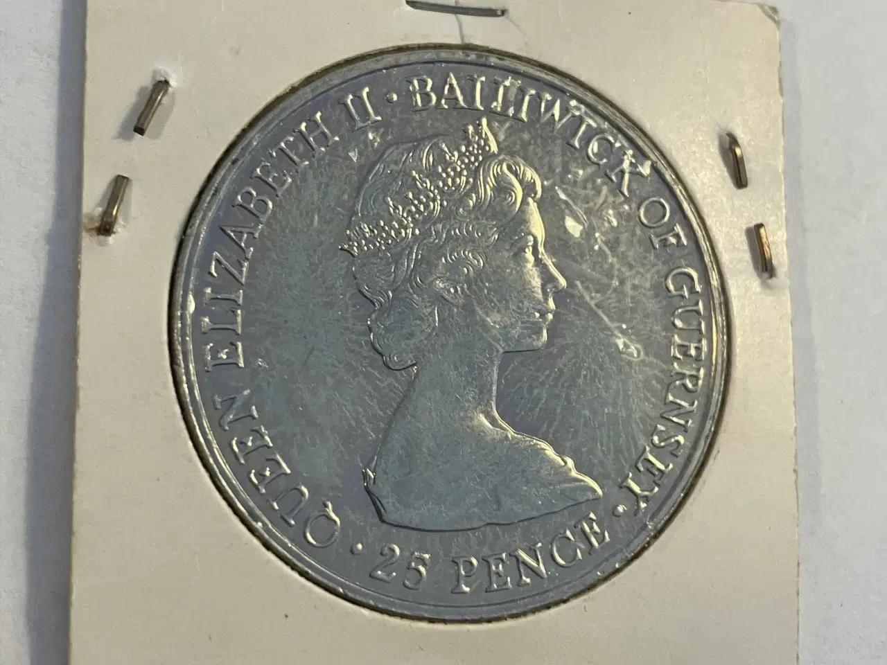 Billede 2 - 25 Pence Guernesey Copper-Nickel 1980