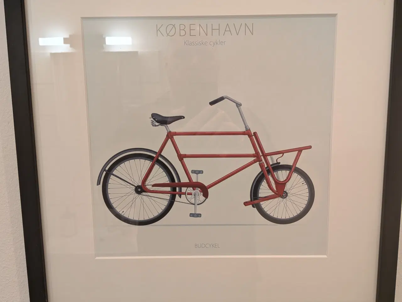 Billede 1 - Mads Berg kunstplakat – "Budcykel" Flot indrammet