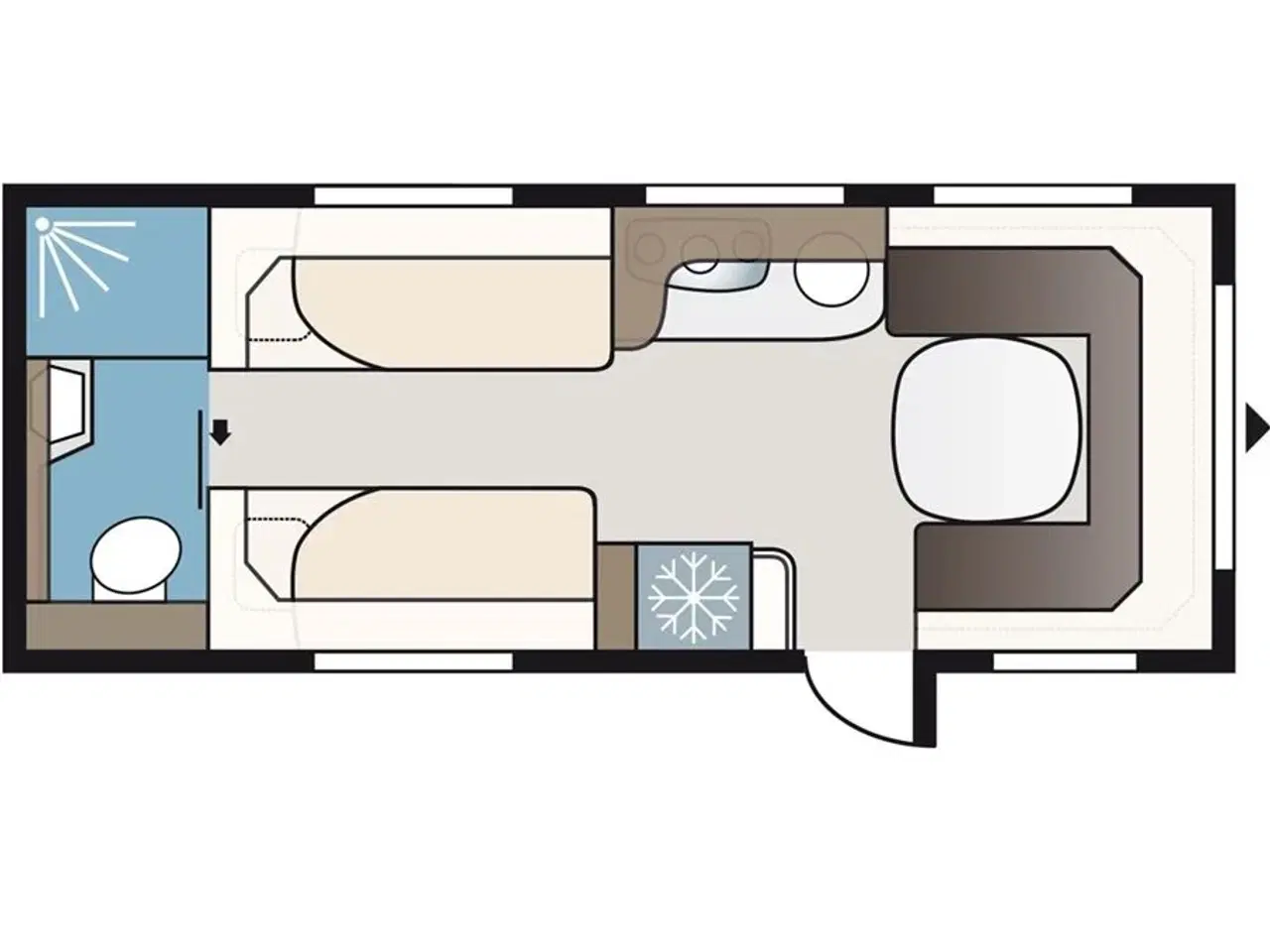 Billede 3 - 2025 - Kabe Safir TDL E K/S   Kabe Safir 600 E-TDL KS 2025 - Kan tages hjem på bestilling ved Camping-Specialisten.dk