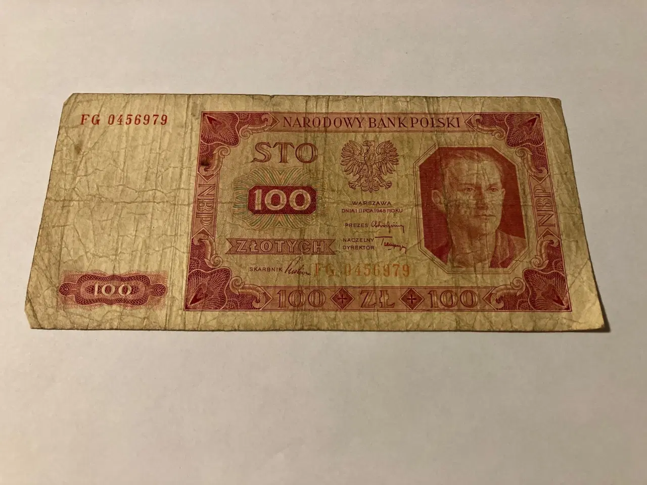 Billede 1 - 100 Zlotych 1948 Poland - Very bad condition
