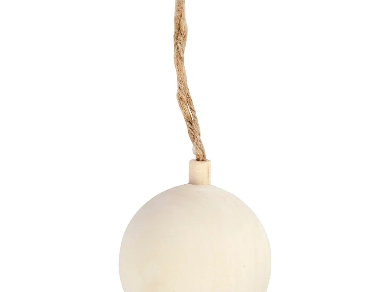 Billede 1 - Elegant julekugle i lyst træ - 5,5 cm