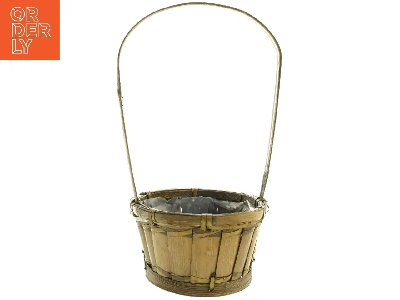 Billede 2 - Lille flettet kurv med hank (str. 20x15 cm)