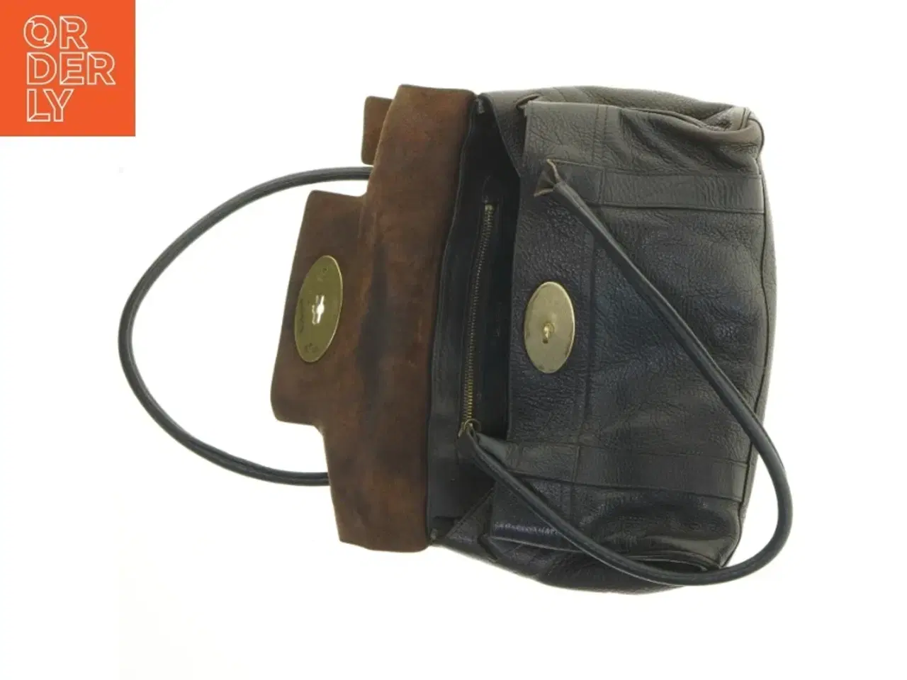 Billede 6 - Ikonisk Mulberry Bayswater i moccabrun/sort læder (str. 30x25 cm)
