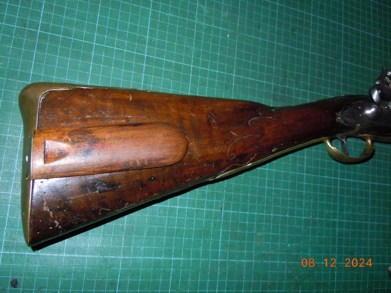 Billede 4 - Vognbøsse, Blunderbuss, 1700 tallet, flintelås. 