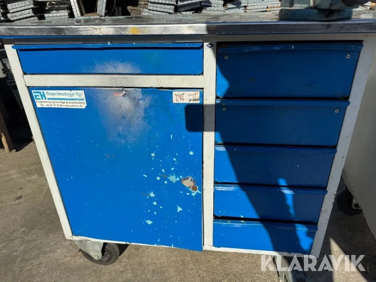 Billede 6 - Værksteds bord på hjul Blika