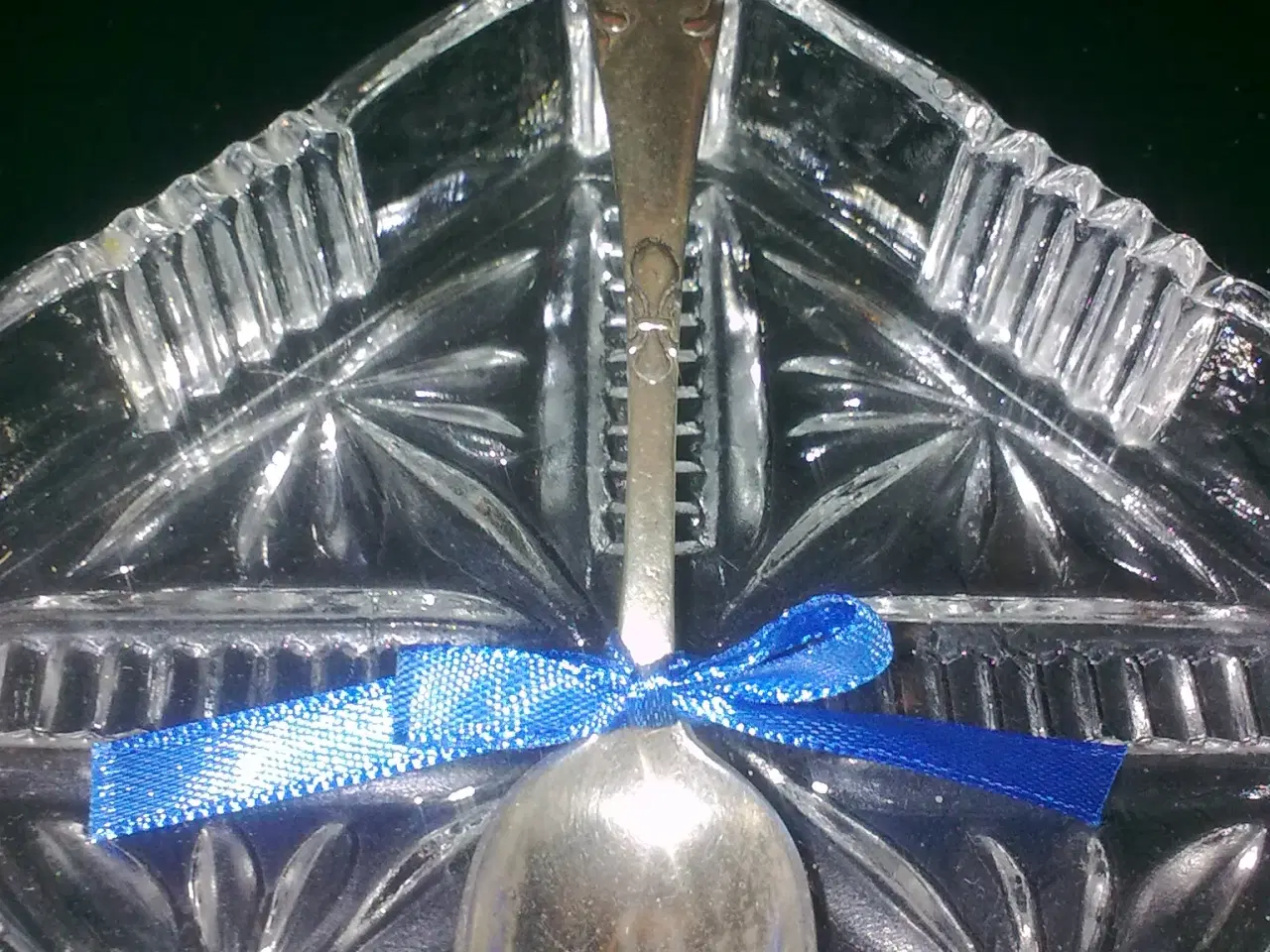 Billede 12 - Kronelys glas facet stage & 2 vintage skåle