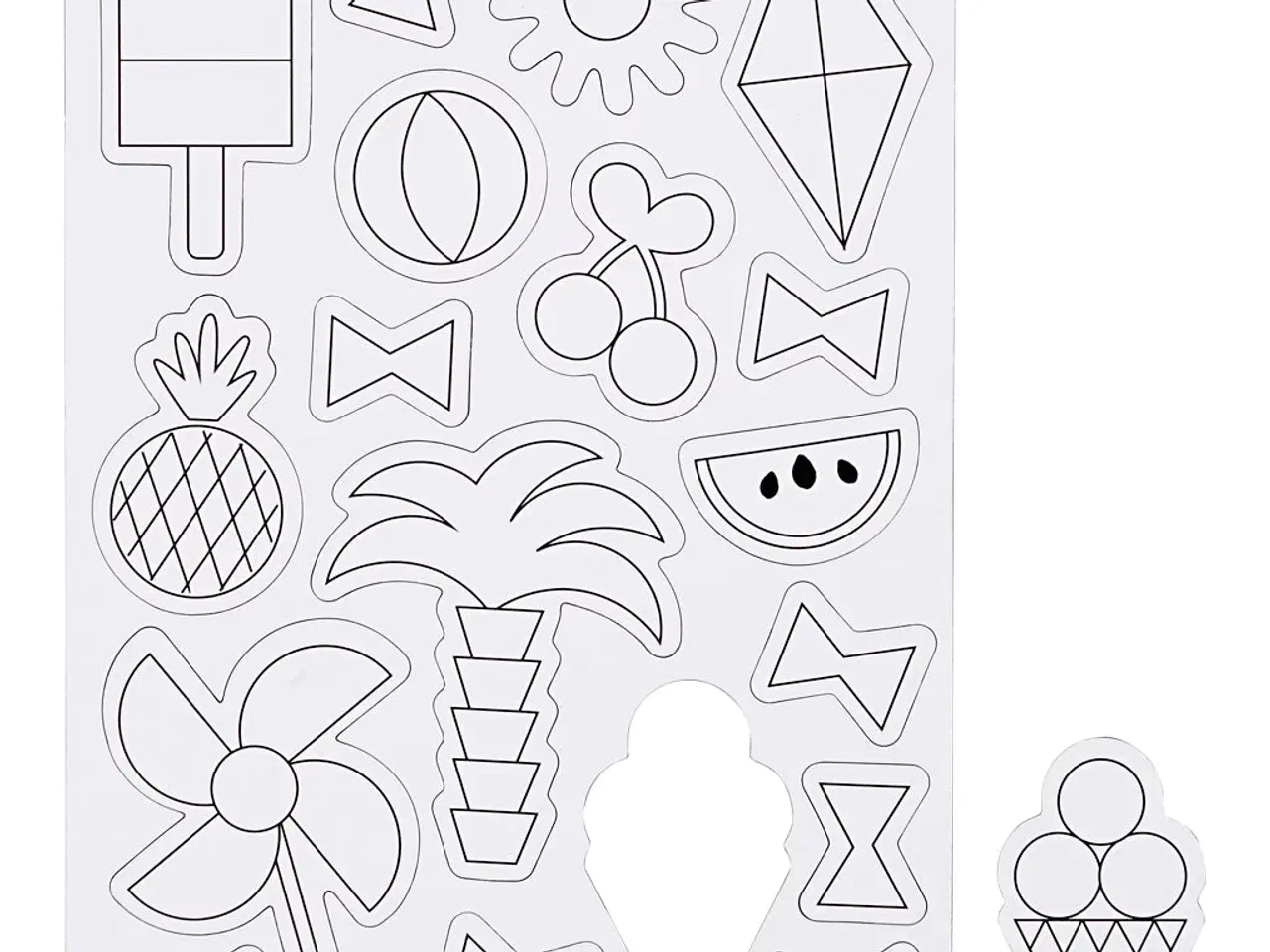 Billede 1 - Sommer Magneter - Udstansede Figurer 14,85x21 cm