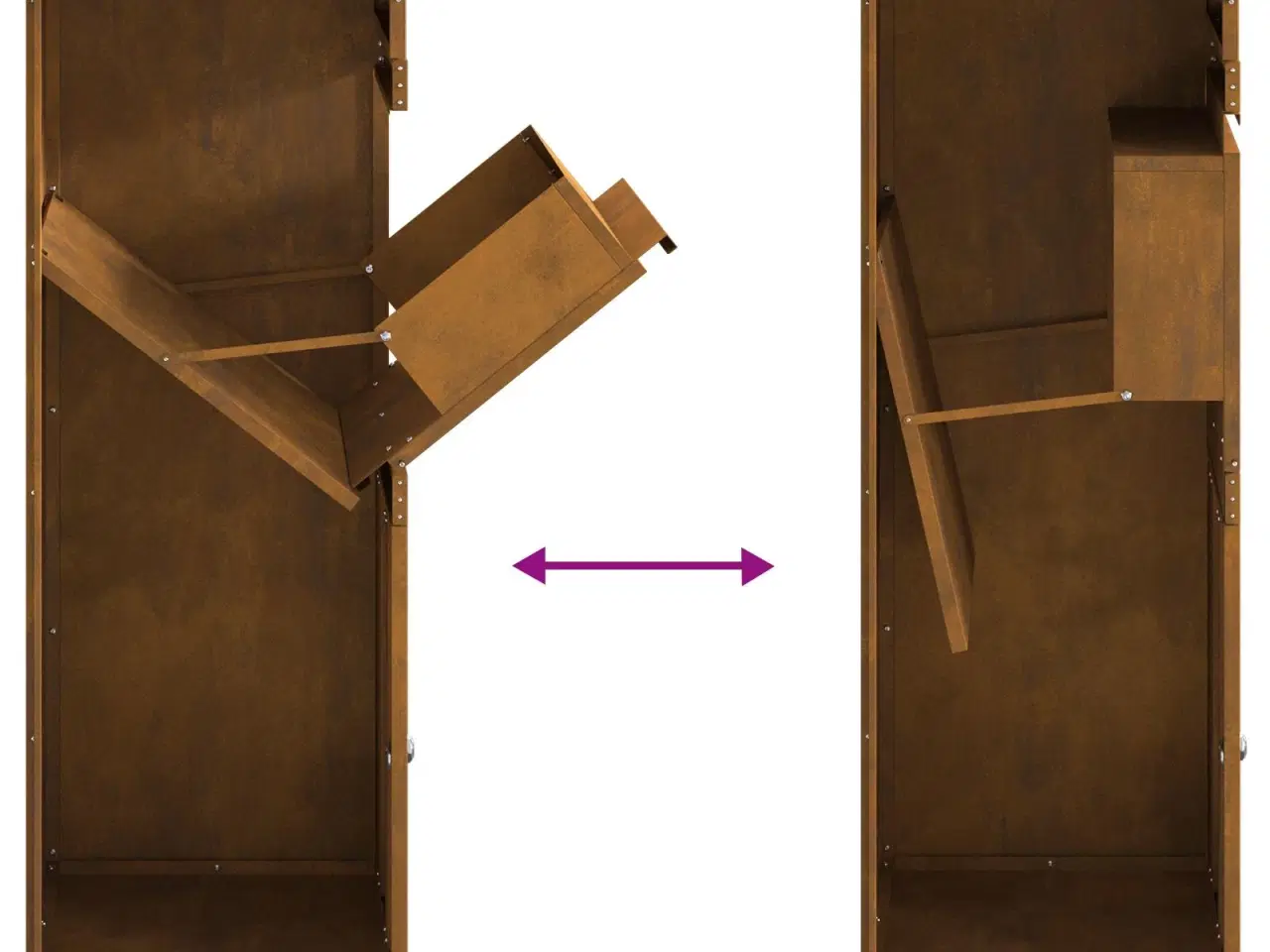 Billede 11 - Pakke drop boks Rusten 41 x 38 x 103 cm Forvitret stål