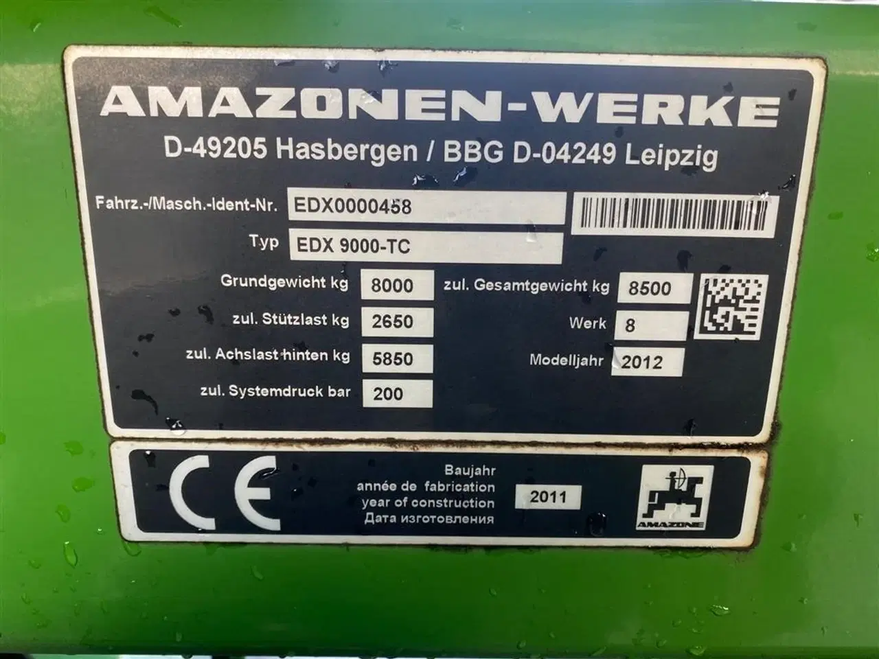 Billede 9 - Amazone EDX 9000 TC med gps luk på hver række