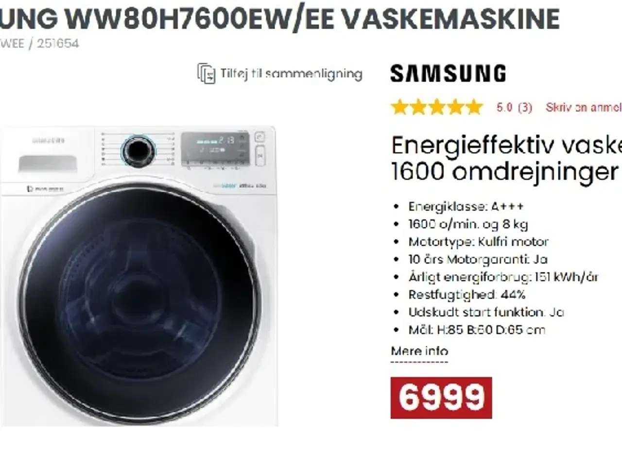 Billede 6 - Vaskemaskine Samsung 