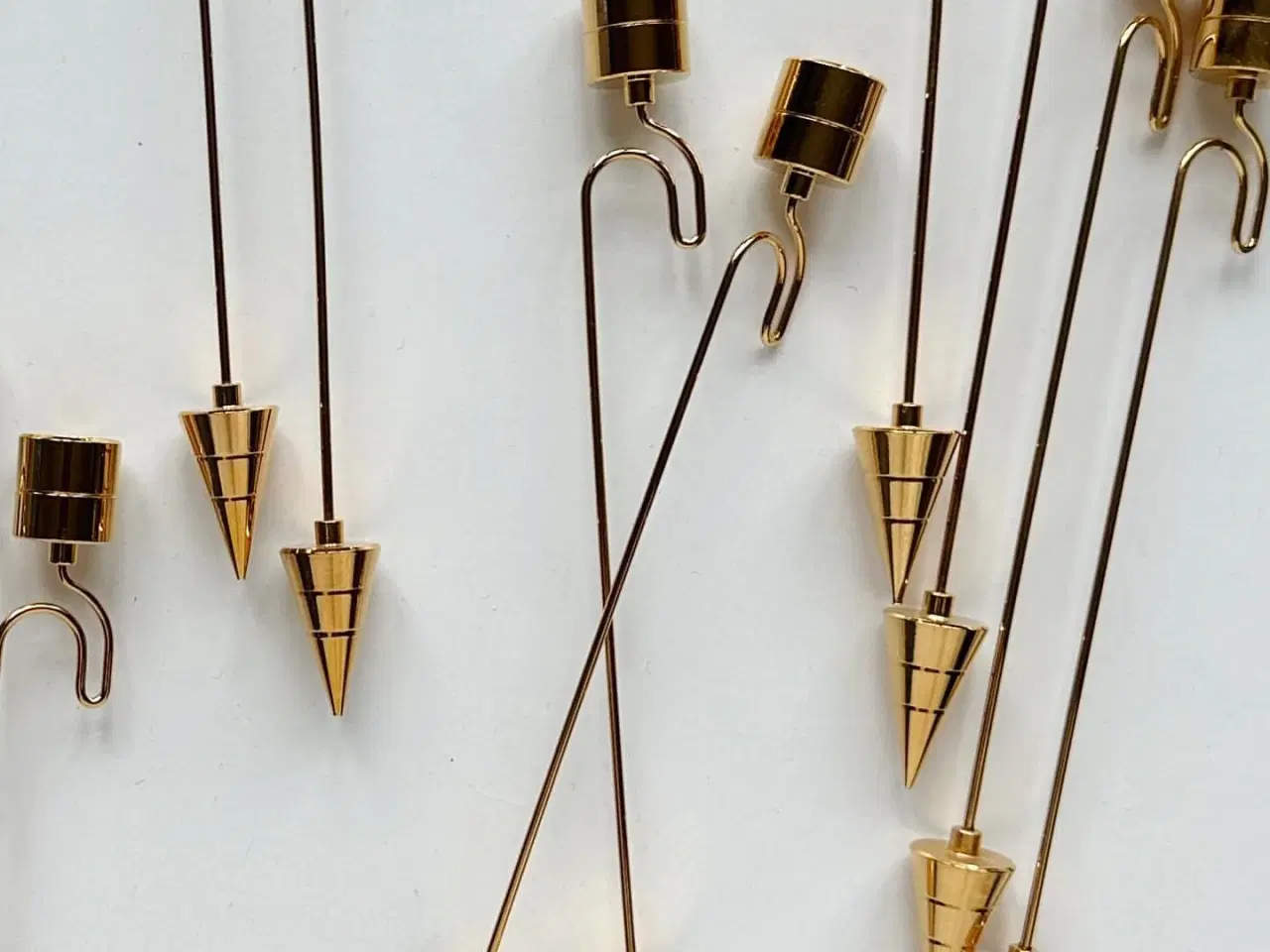 Billede 3 - Juletræslyseholder, 24 kt guldbelagt, pr stk