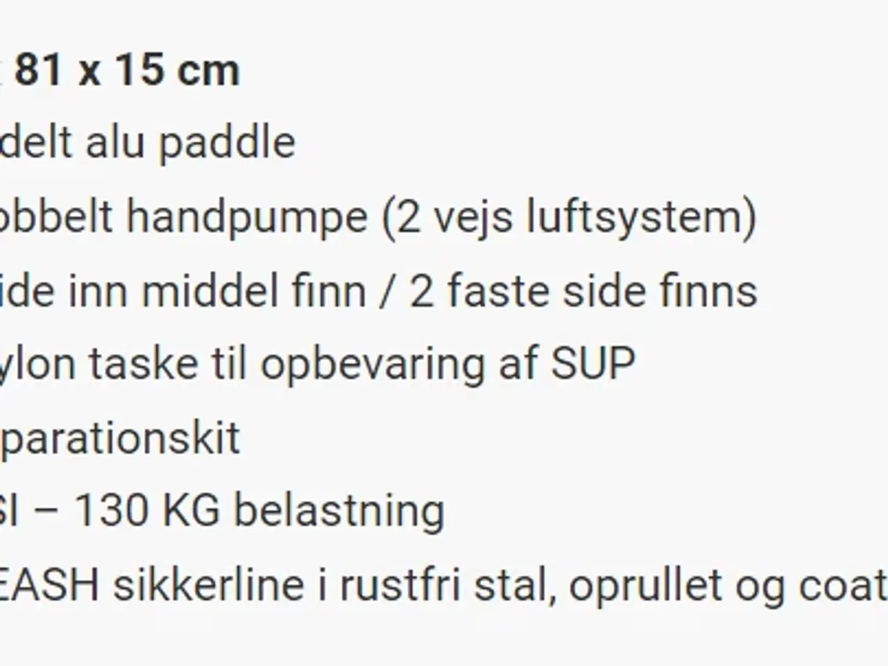 Billede 2 - Kvalitets SUP board - komplet