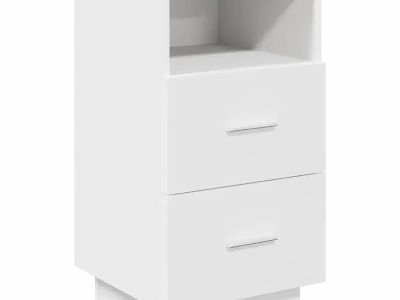 Billede 2 - Sengebord med 2 skuffer 36x36x68 cm hvid
