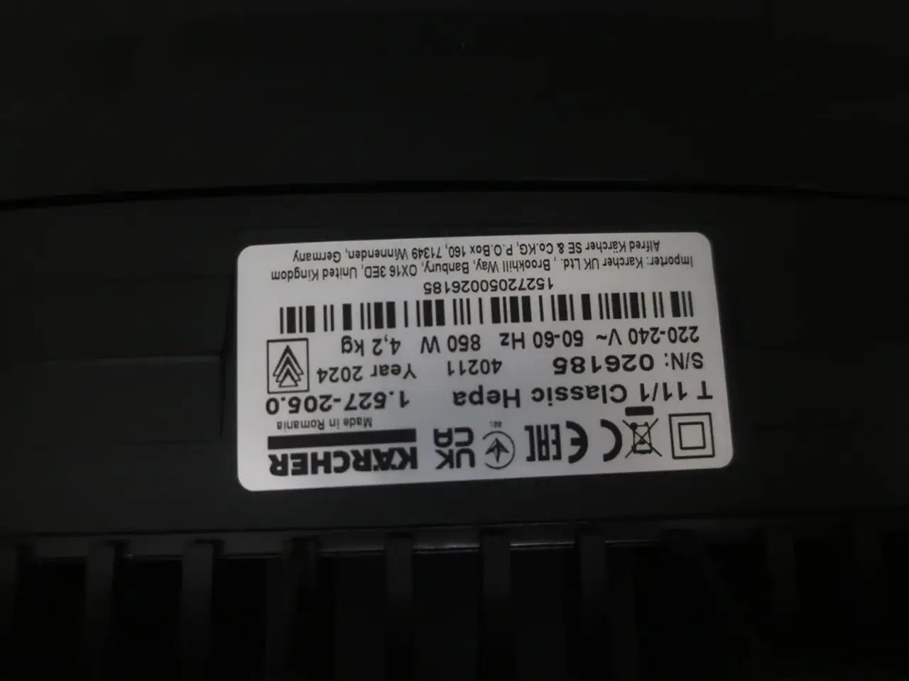 Billede 6 - Støvsuger KÄRCHER T 1/11 Classic HEPA