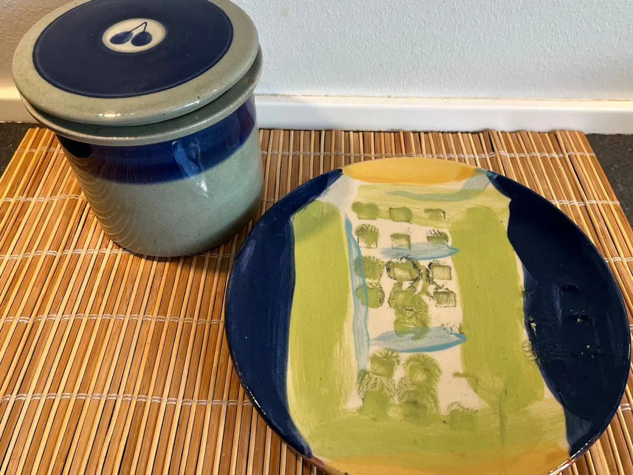 Billede 3 - Knabstrup sukker-/marmeladeskål med låg