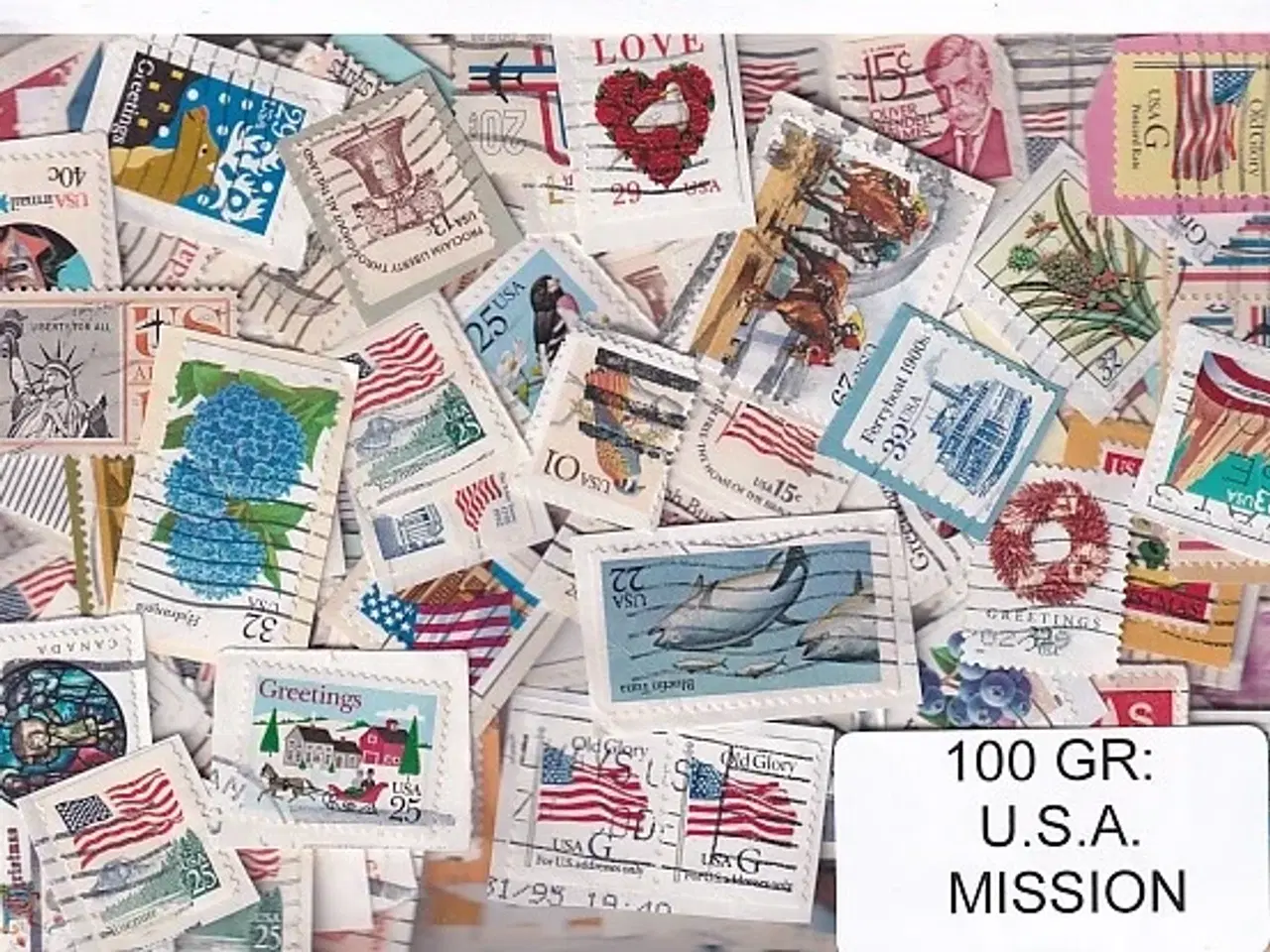 Billede 1 - U.S.A. 100 g. Mission - Tæt Klip + Lidt afvaskede - Hjemkommet 1 - 3 - 22