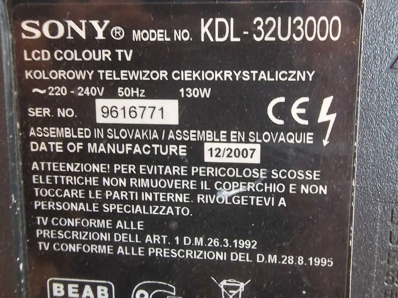 Billede 2 - Sony bravia 32 tommer 