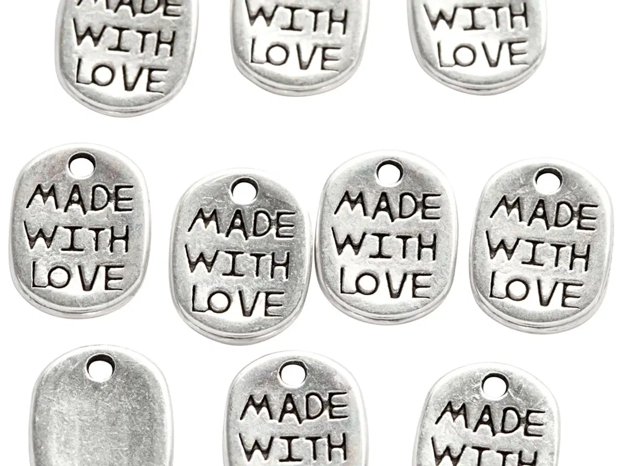 Billede 1 - Forsølvet Smykkevedhæng - 10 stk. til Kreative Projekter