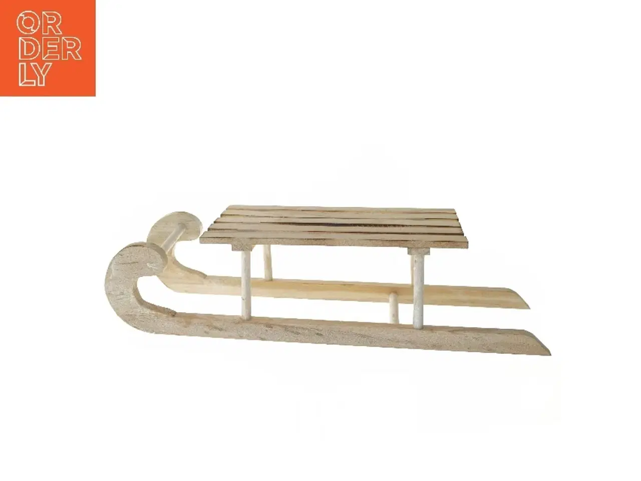 Billede 1 - Træslæde til juledekoration (str. 55x18 cm)