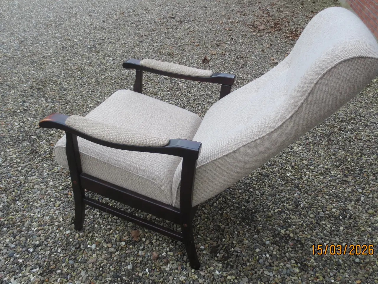 Billede 6 - 1 stk Farstrup Otiumlænestol med Lysegrå stof