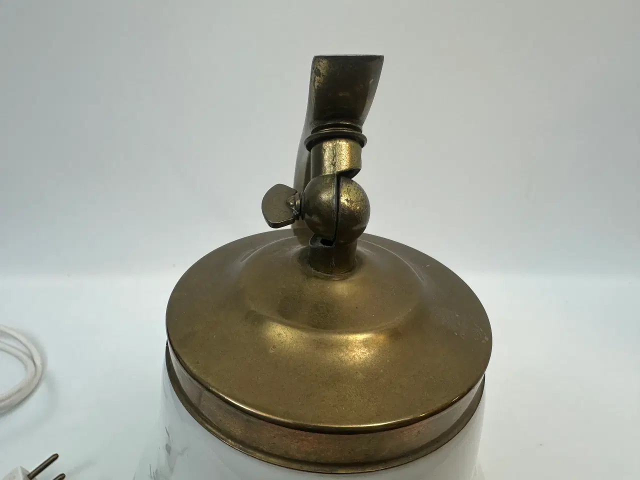 Billede 8 - Vintage messing / opalglas væglampe