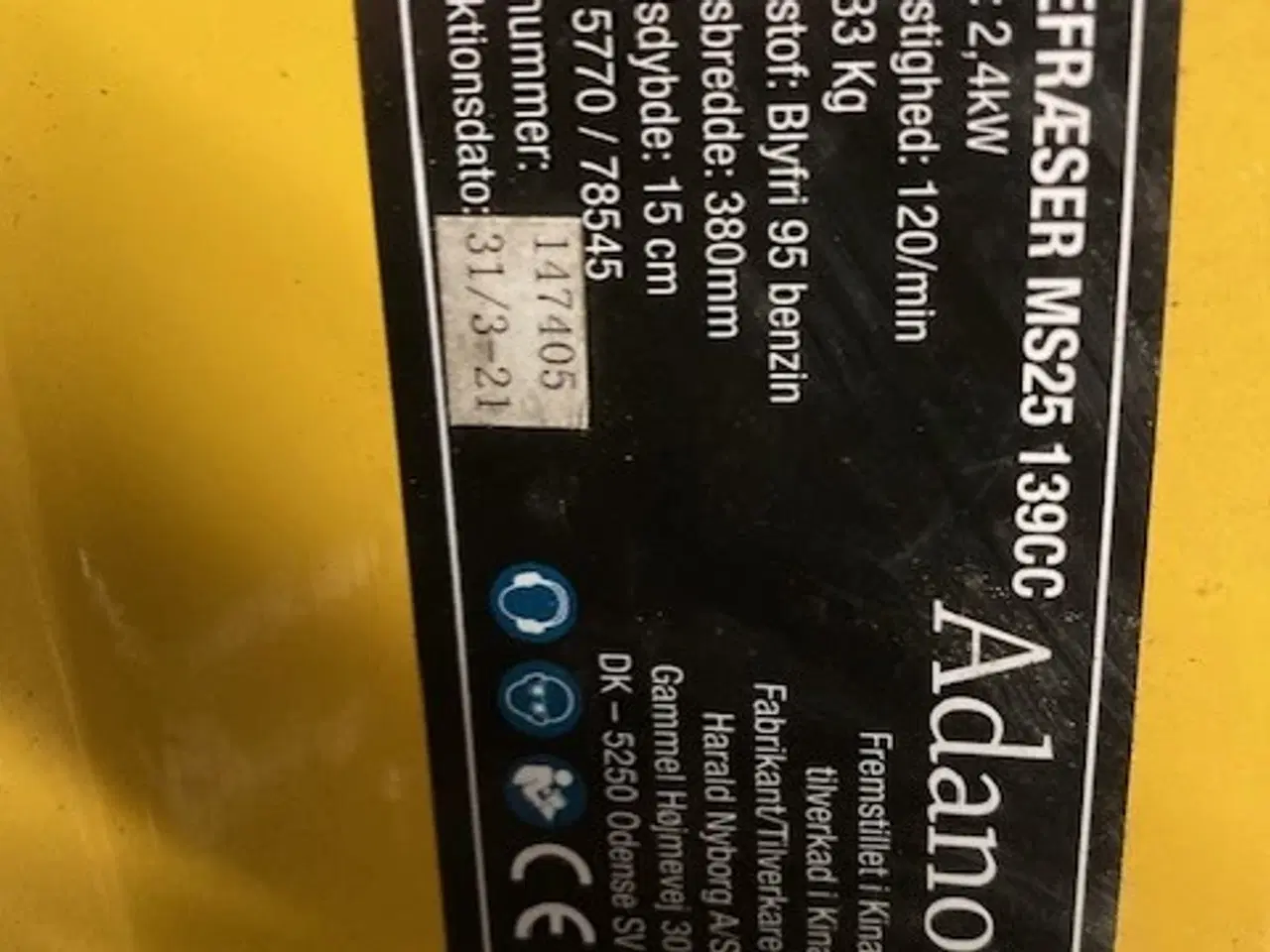 Billede 5 - Havefræser Adano MS25