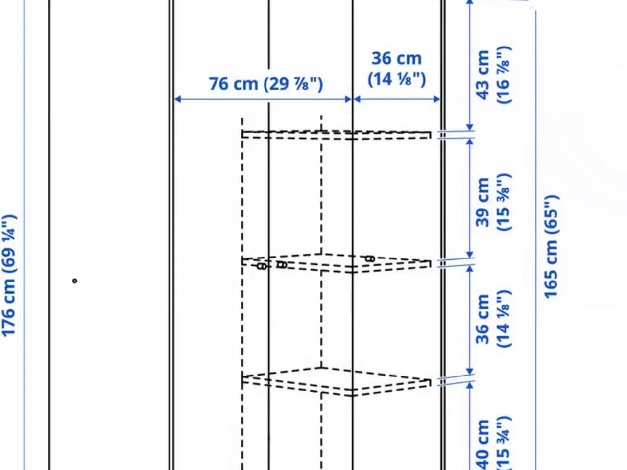 Billede 4 - IKEA Kleppstad Garderobeskab.
