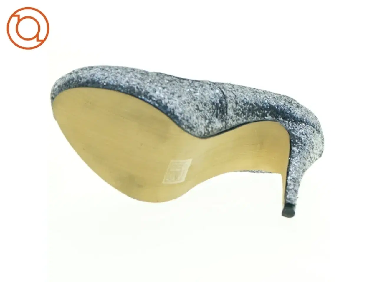 Billede 5 - Sølvfarvede glitter stiletter fra Bianco (str. 37)