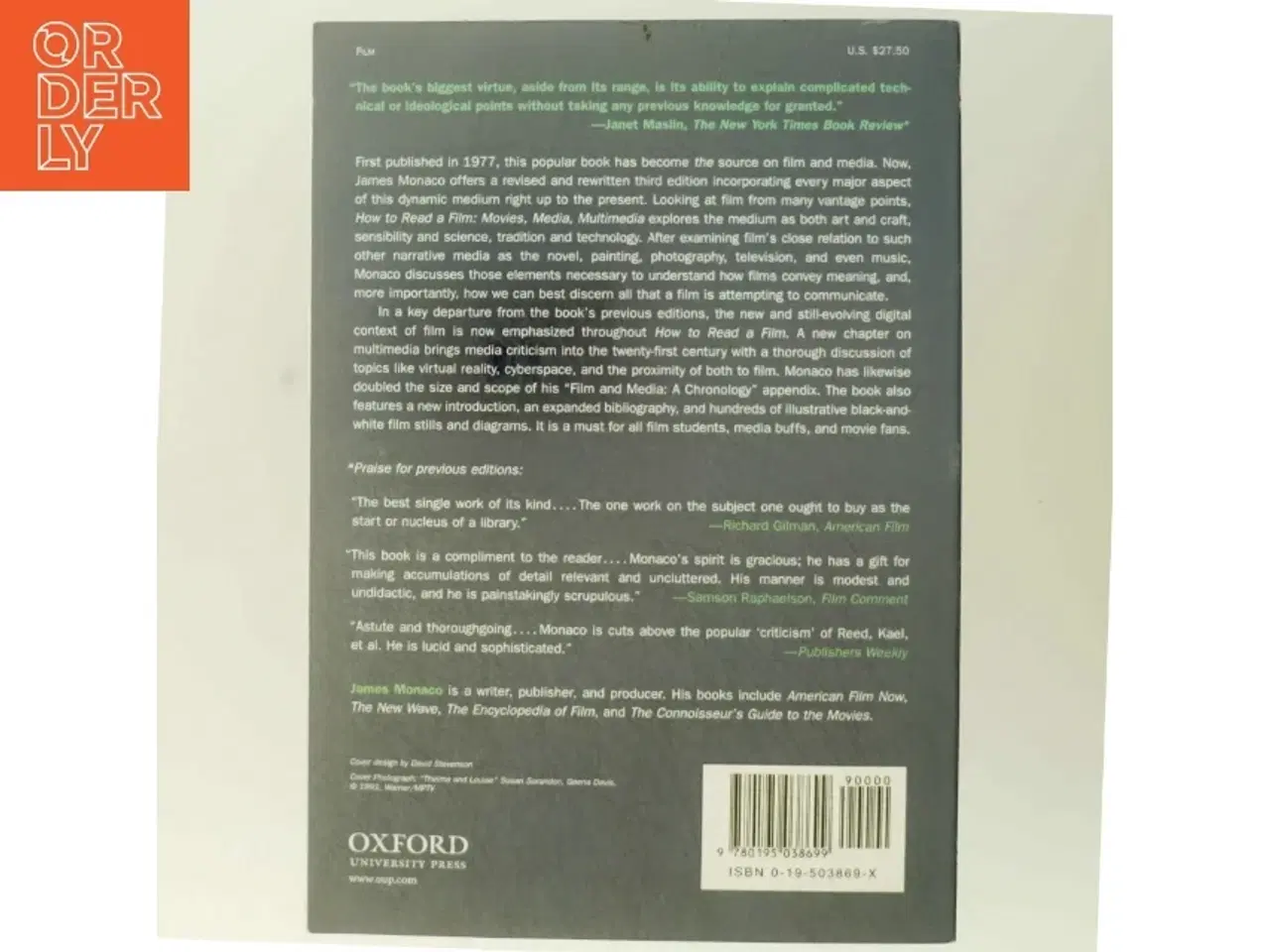 Billede 3 - How to read a film : the world of movies, media, and multimedia, language, history, theory af James Monaco (Bog)