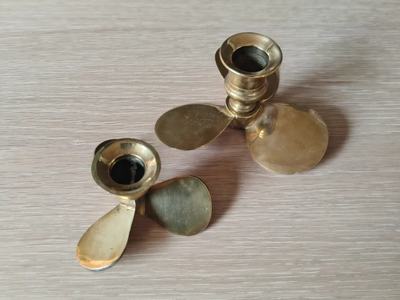 Billede 2 - Flotte messing lysestager