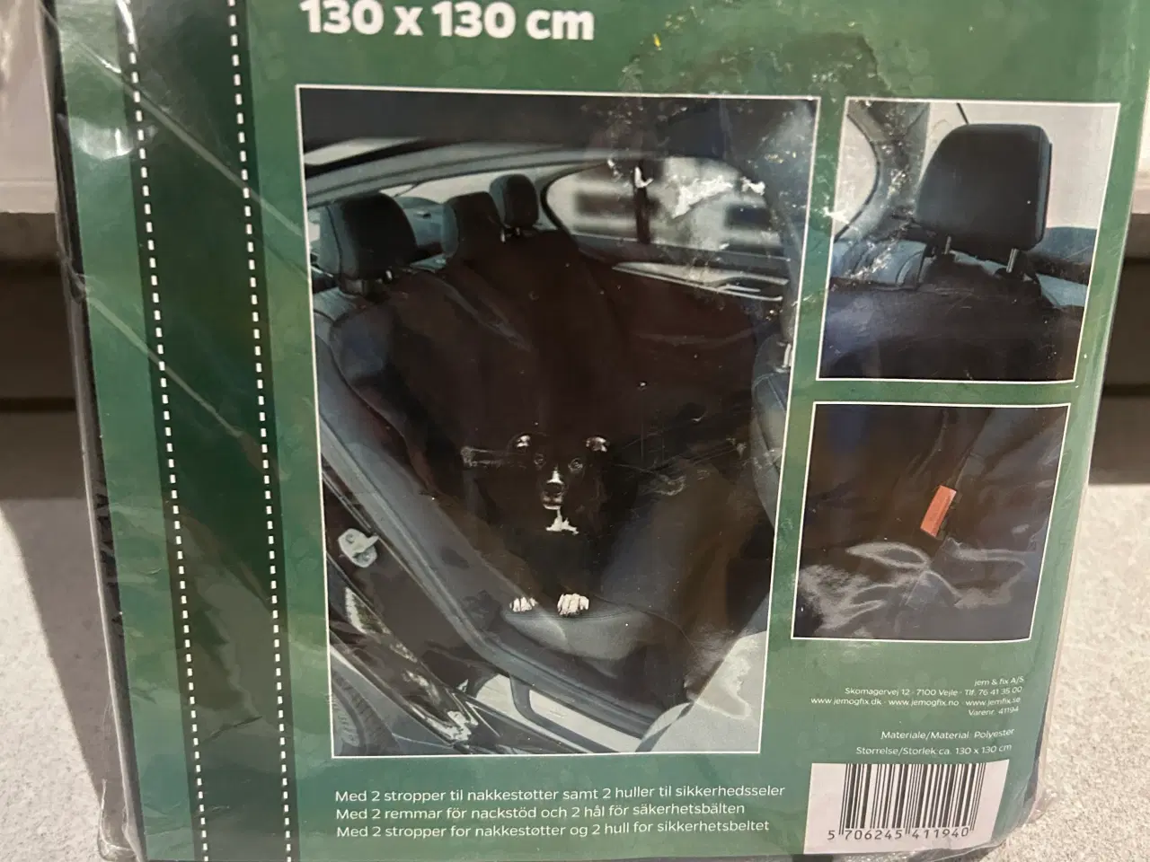 Billede 1 - Ny bagsædeovertræk 130x130 cm