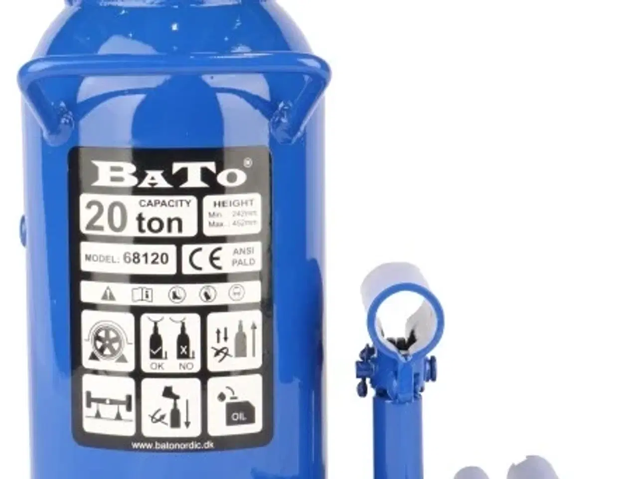 Billede 1 - BATO Flaske donkraft 20 ton. 242-452mm.