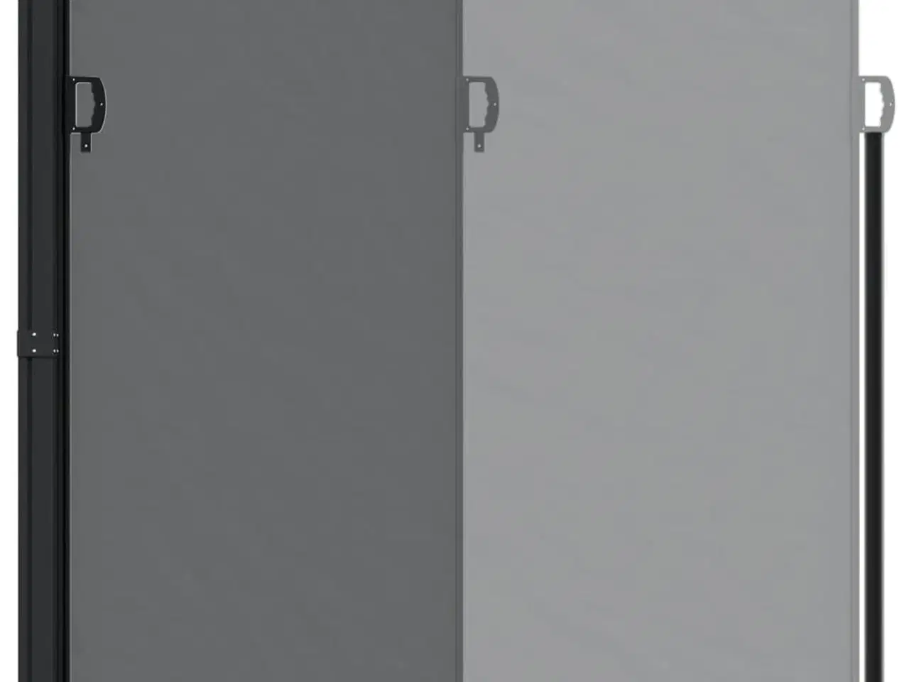 Billede 5 - Sammenrullelig sidemarkise 200x600 cm sort