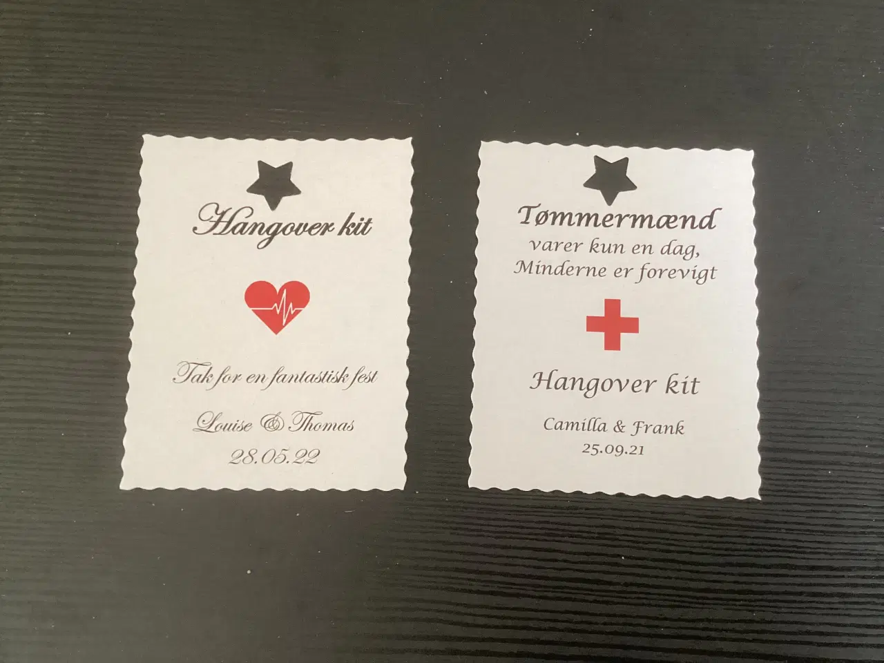 Billede 8 - Labels med navn og dato til bryllup
