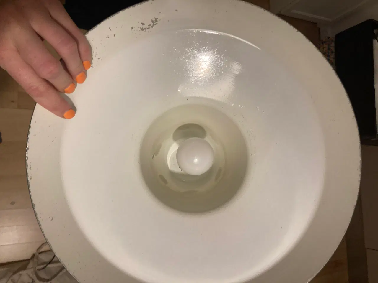 Billede 4 - Flaskegrøn loftslampe 