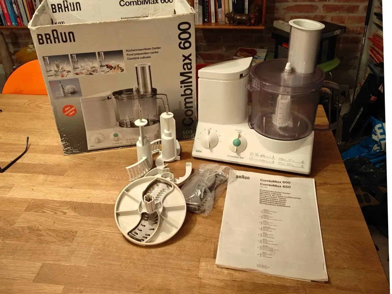 Billede 1 - Braun CombiMax 600 foodprocessor – Komplet sæt i g