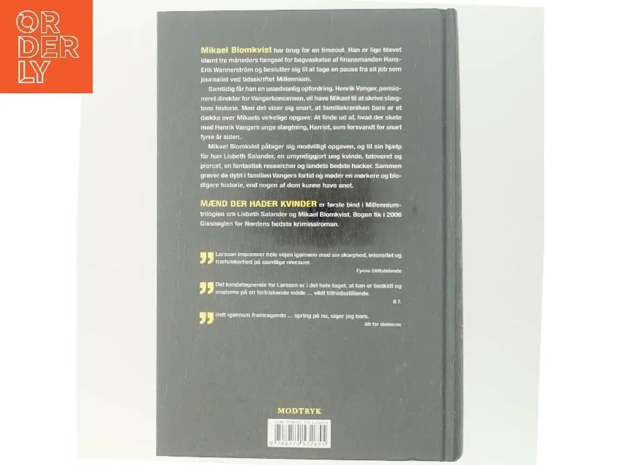 Billede 3 - Mænd der hader kvinder af Stieg Larsson (Bog)