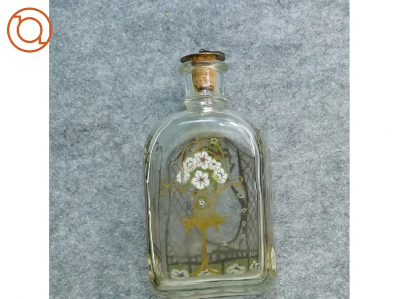 Billede 3 - Snapseflaske til julesnaps fra Holmegaard (str. 19 x 10 x 7 cm)