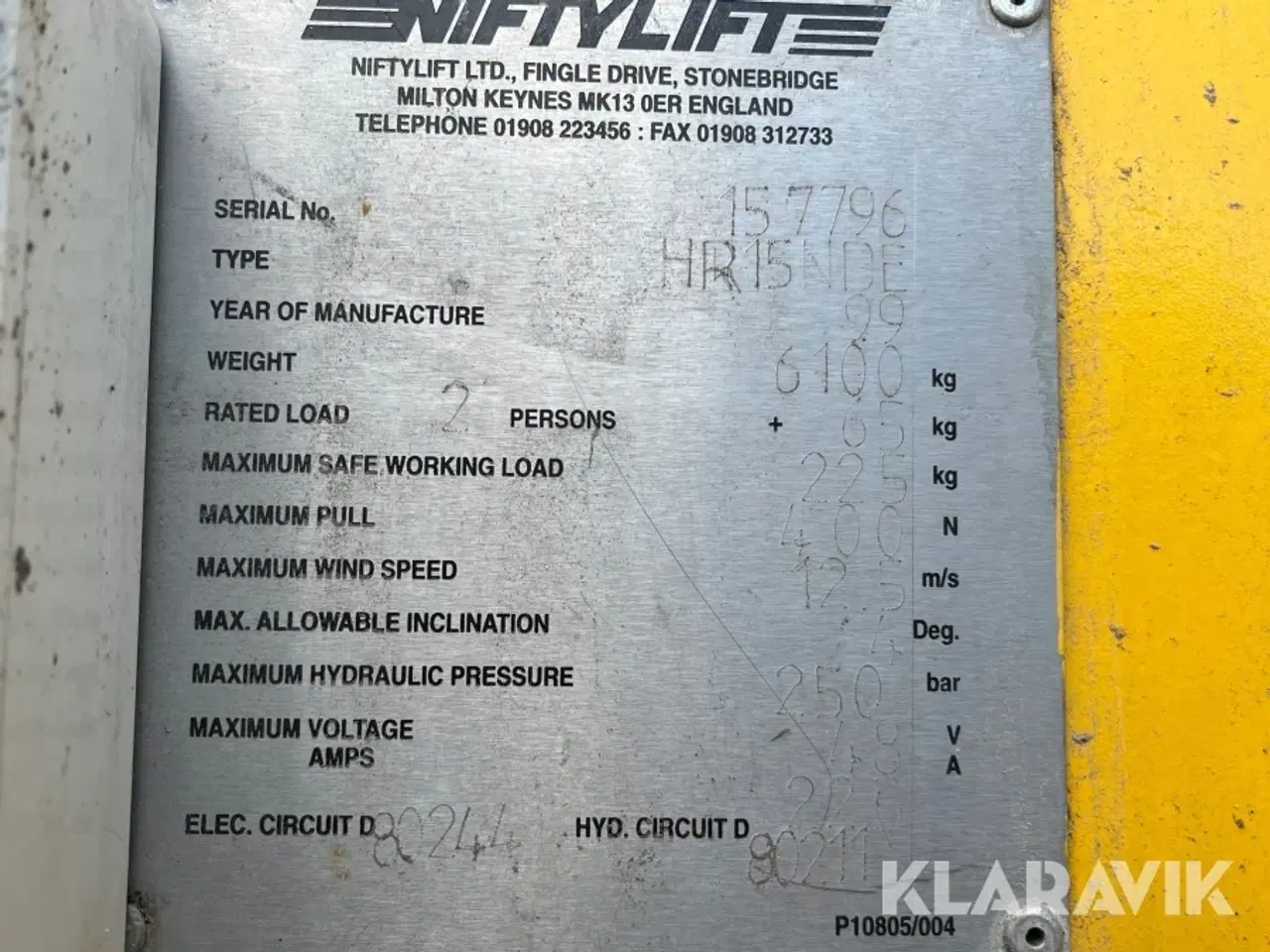 Billede 5 - Bomlift NIGTYLIFT HR 15