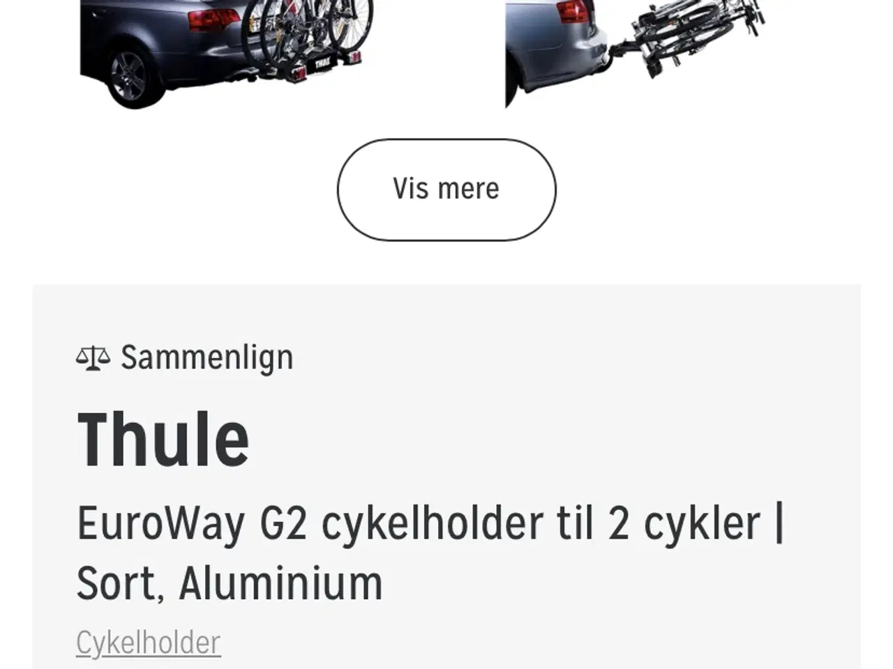 Billede 1 - Cykelholder til 2 cykler. 
