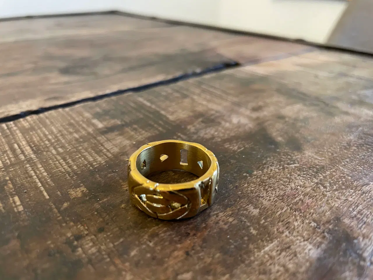Billede 3 - 10mm 14kt goldfilled kongekæde ring